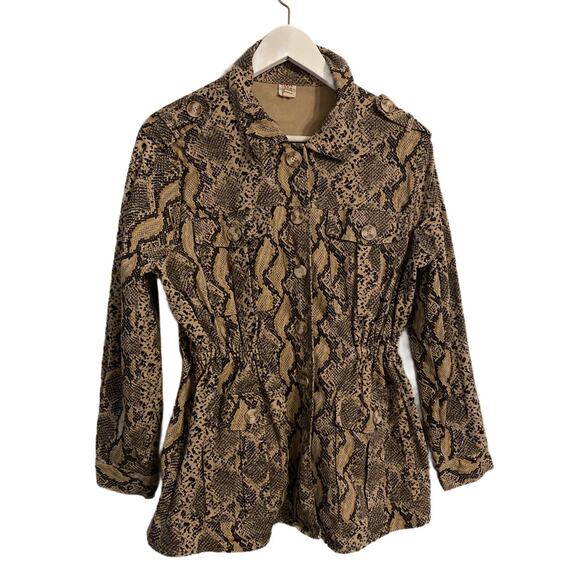 I Joah Premium Reptile Print Fitted Jacket Size M - Picture 1 of 7